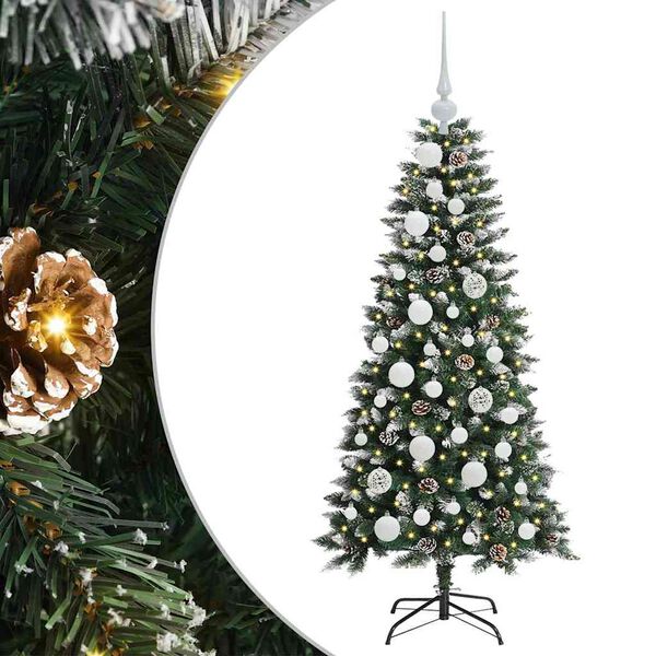vidaXL Artificial Christmas Tree with 150 LEDs with Stand Green 120 cm