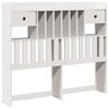 vidaXL Bookcase Bed without Mattress White 160x200 cm Solid Wood Pine