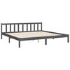 vidaXL Bed Frame without Mattress Grey 200x200 cm Solid Wood Pine