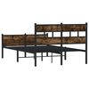 vidaXL Bed Frame without Mattress Smoked Oak 120x190 cm Small Double Engineered Wood