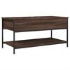 vidaXL Coffee Table Brown Oak 100x50x50 cm Engineered Wood and Metal