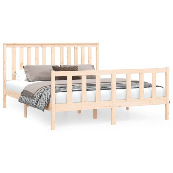 vidaXL Bed Frame without Mattress 160x200 cm Solid Wood Pine