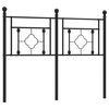 vidaXL Metal Headboard Black 120 cm