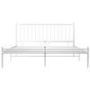 vidaXL Bed Frame without Mattress White Metal 180x200 cm Super King