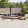 vidaXL Garden Sofa Set 3 pcs Brown and Grey
