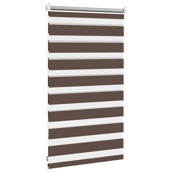vidaXL Zebra blind 50.9x100 cm Fabric Width 46.7 cm coffee