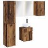 vidaXL Bathroom Cabinet Set 5 pcs Old Wood 40 x 11.5 x 60.5 cm