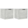 vidaXL Bedside Cabinets 2 pcs Concrete Grey 40x39x40 cm