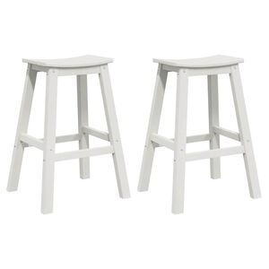 vidaXL Bar Stool 2 pcs White 52 x 43 x 73.5 cm HDPE