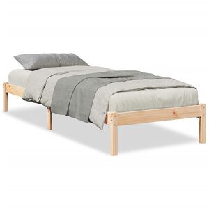 vidaXL Extra Long Bed Frame without Mattress 100x210 cm Solid Wood Pine