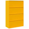vidaXL Storage Cabinet 2 pcs Mustard Yellow 90 x 40 x 140 cm Steel