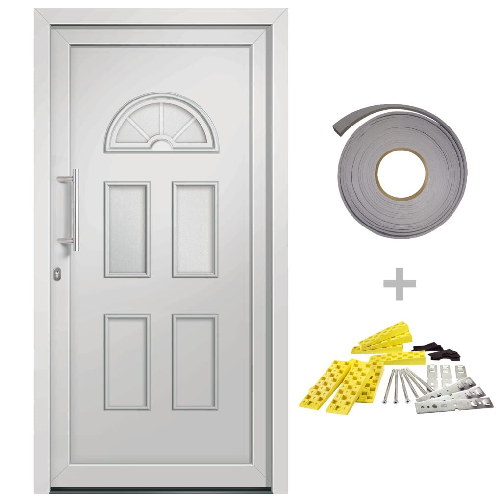 vidaXL Front Door White 110x210 cm