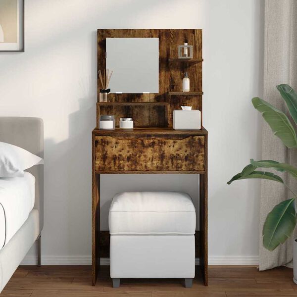 vidaXL Bedroom Dressing Tables Smoked Oak 80 x 39.6 x 135 cm