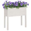vidaXL Garden Planter White 70x31x70 cm Solid Pinewood