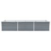 vidaXL Garden Raised Bed Galvanised Steel 240x80x45 cm Grey