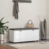 vidaXL Hall Bench with Cushion with Storage White 100 x 38 x 46 cm