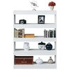 vidaXL Book Cabinet/Room Divider High Gloss White 100x30x135 cm