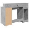 vidaXL Desk with LED Lights Concrete Grey 120x55x91 cm Engineered Wood