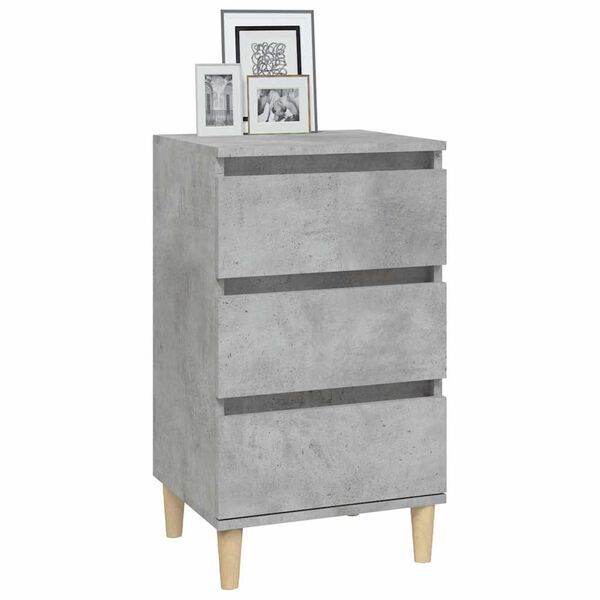 vidaXL Bedside Cabinet Concrete Grey 40x35x70 cm Engineered Wood