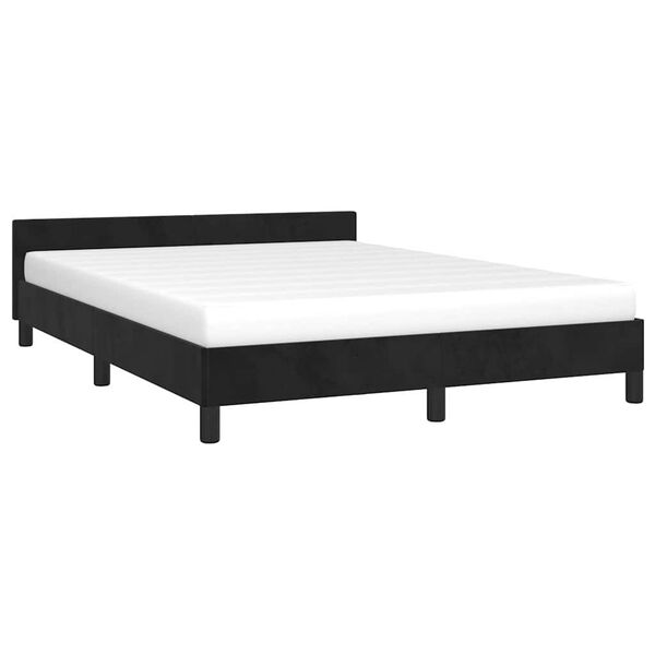 vidaXL Bed Frame without Mattress Black 180x200cm Super King Velvet