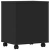 vidaXL Printer Stand with Wheels Black 41x32x48 cm
