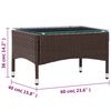 vidaXL Coffee Table Brown 60x40x36 cm Poly Rattan