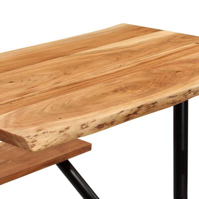 vidaXL Bar Table with Benches Solid Acacia Wood 180x50x107 cm
