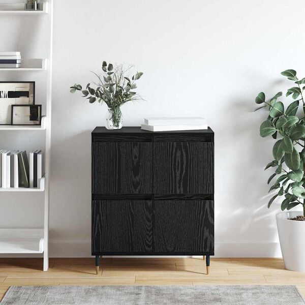 vidaXL Sideboard Black Oak 60 x 35 x 70 cm