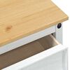 vidaXL Console table with Drawer White 73 x 35 x 73 cm Solid Pine Wood