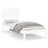vidaXL Bed Frame | White | Solid Pine Wood, Plywood | Single | Durable