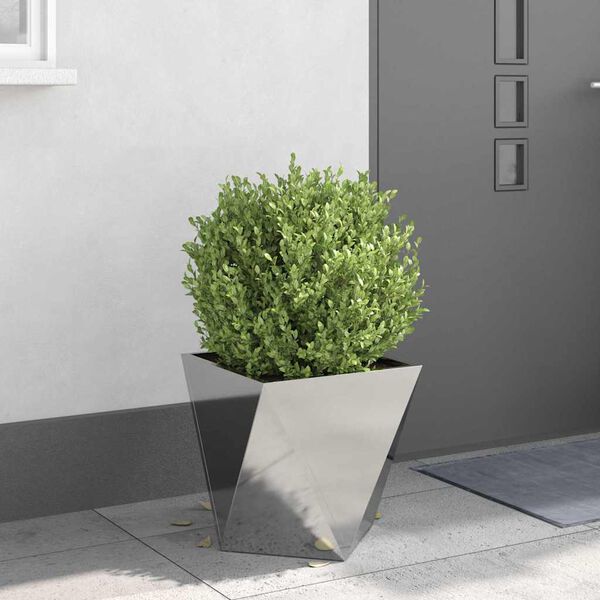 vidaXL Planter Silver 40 x 40 x 40 cm Stainless Steel