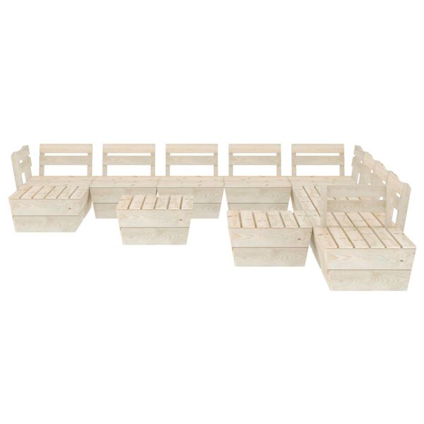 vidaXL 12 Piece Garden Pallet Lounge Set Impregnated Spruce Wood