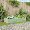 vidaXL Planter Pastel Green 195 x 100 x 45 cm Galvanised Steel