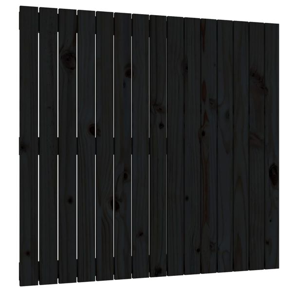 vidaXL Wall Headboard Black 95.5x3x90 cm Solid Wood Pine