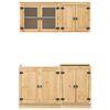 vidaXL Cabinet with Shelf SKI 4 pcs Honey Brown Solid Pine Wood