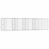 vidaXL Dog Cage 4 pcs Silver 800 x 200 x 200 cm Steel and PE