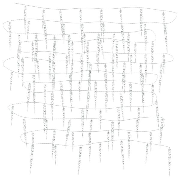 vidaXL Christmas Icicle Light 100 LEDs Warm White 10 m Acrylic PVC