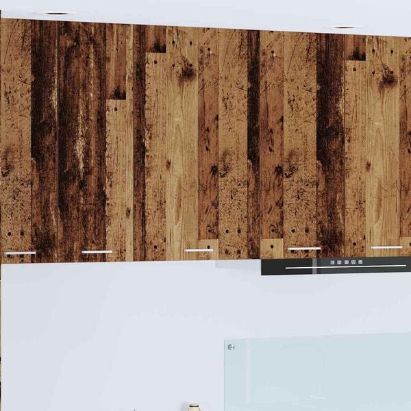 vidaXL Hanging Cabinet with Storage Old Wood and White 50 x 31 x 80 cm