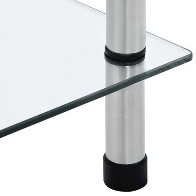 vidaXL 6-Tier Shelf Transparent 40x40x160 cm Tempered Glass