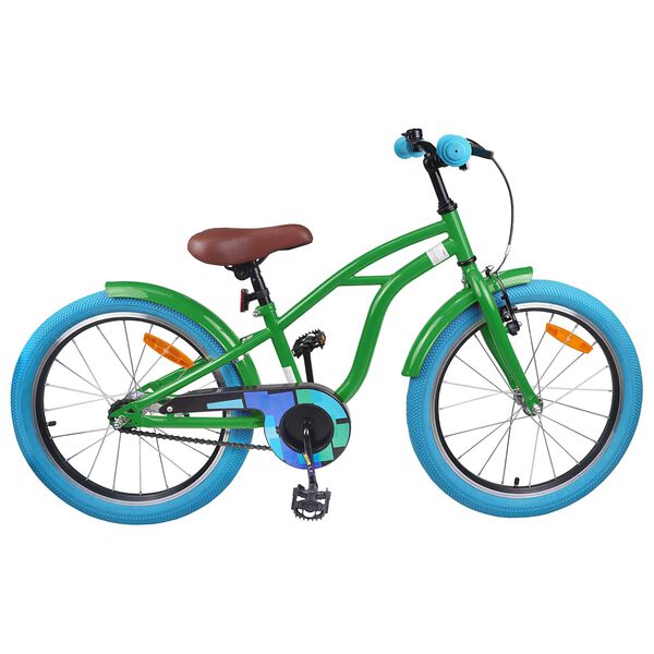vidaXL Kids Bike 18'' for 5-7 Years Old Green