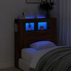 vidaXL LED Headboard Brown Oak 100x18.5x103.5 cm Engineered Wood