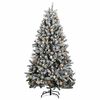vidaXL Artificial Hinged Christmas Tree 300 LEDs & Ball Set 210 cm