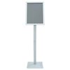 vidaXL Pedestal Poster Stand Silver 32.5 x 27 x 126 cm