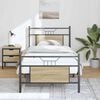 vidaXL Bed Frame without Mattress Sonoma Oak 75x190 cm Small Single Engineered Wood
