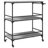 vidaXL Kitchen Trolley Grey Sonoma 100.5x50x105 cm Engineered Wood