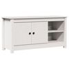 vidaXL TV Cabinet White 103x36.5x52 cm Solid Wood Pine