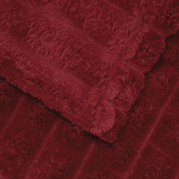 vidaXL Throw Blanket Bordeaux Red 150 x 130 cm Fleece
