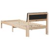 vidaXL Bed frame Brown and black 75 x 190 cm Solid pine wood