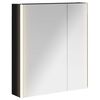 vidaXL Bathroom Mirror Cabinet Black Oak 63.5 x 15.5 x 70 cm