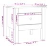 vidaXL Side Tables 2 pcs Black 40x40x39 cm Solid Wood Pine